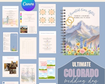 Organizador de bodas en Colorado, lugar rústico de montaña (descarga digital)