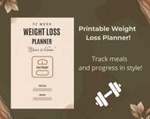 Printable Weight Loss Planner: Meal & Fitness Tracker (PDF Download)