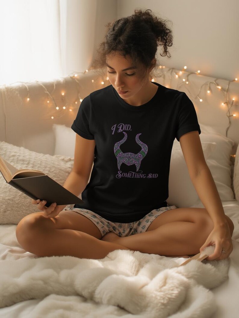 I Did Something Bad T-Shirt | Villain Horns image 4