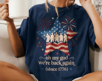 ¡Oh, Dios mío, hemos vuelto! Camiseta / Camiseta patriótica de boy band / Camiseta extragrande del 4 de julio, camiseta de EE. UU. - equipo de EE. UU.