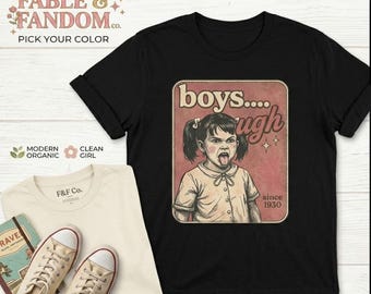 Camiseta para niños "Ugh", camiseta vintage inspirada en Los Pequeños Traviesos, camiseta gráfica con nostalgia de los 90.