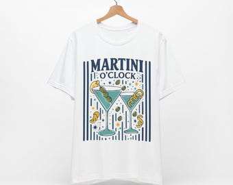 Camiseta Martini O'Clock Martini / Camiseta con estampado de cóctel
