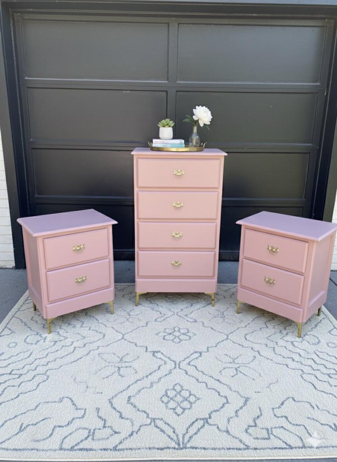 Blush Pink Dresser & Nightstand Set - Etsy