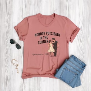 Shirt Nobody Puts Baby in the Corner, retro film-T-shirt uit de jaren 80, vintage Kellerman's T-shirt uit 1987,