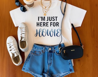 Camiseta "Solo estoy aquí por Howie" / Camiseta de concierto para fans / Camiseta de boy band / Camisetas de grupos de residencia en Las Vegas / Ropa a juego para fans
