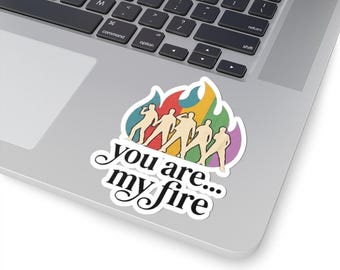 Pegatina con silueta de la banda de chicos You Are My Fire