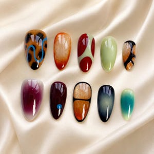 Multicolor nails - Etsy.de