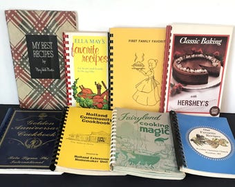 Vintage recipe books spiral bound lot of 8