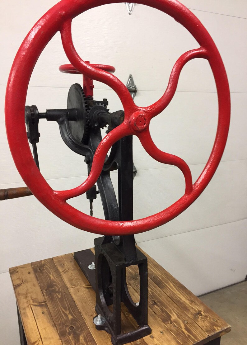 Antique Drill Press C.W. Coe Upright Two Man Drill Press PRICE Etsy