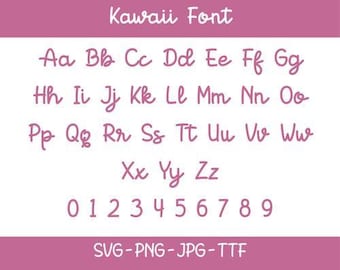 Hello Kitty Font | Kawaii Handwritten Font (SVG TTF OTF)