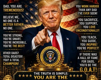 Father's Day Card | Donald Trump Political Greeting | Humorous Dad Gift