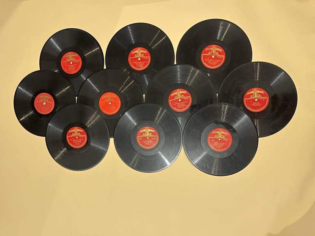 Vintage 1950s Shellac Records 78 RPM – Lot of 10 – – USSR / Eastern ...