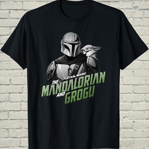 Baby Yoda Shirt, Mandalorian Tee, Birthday Gift For Dad, Star Wars Grogu Top, Galaxy Vacation Wear, Sci Fi Nerd Apparel image 4