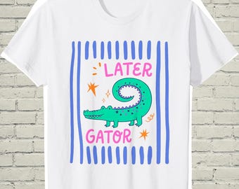 Camiseta Later Gator, Camiseta Retro Alligator, Regalo de Último Día de Clases para Maestros, Camiseta de Vacaciones de Verano para Niños, Ropa de Fin de Año
