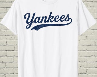 Camiseta vintage de los Yankees, camiseta clásica de béisbol de Nueva York de los años 70 y 80, regalo deportivo para el día del partido para él.