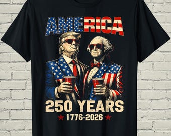 Camiseta del 250 aniversario de Estados Unidos, divertida camiseta de Trump Washington, regalo del 4 de julio para papá conservador.