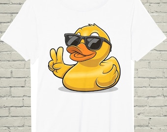 Camiseta de patito de goma genial, estampado retro de animales, regalo para viajes a la playa para hombres, camiseta divertida de patito de baño, camiseta original para la piscina.