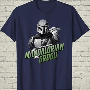 Baby Yoda Shirt, Mandalorian Tee, Birthday Gift For Dad, Star Wars Grogu Top, Galaxy Vacation Wear, Sci Fi Nerd Apparel image 2