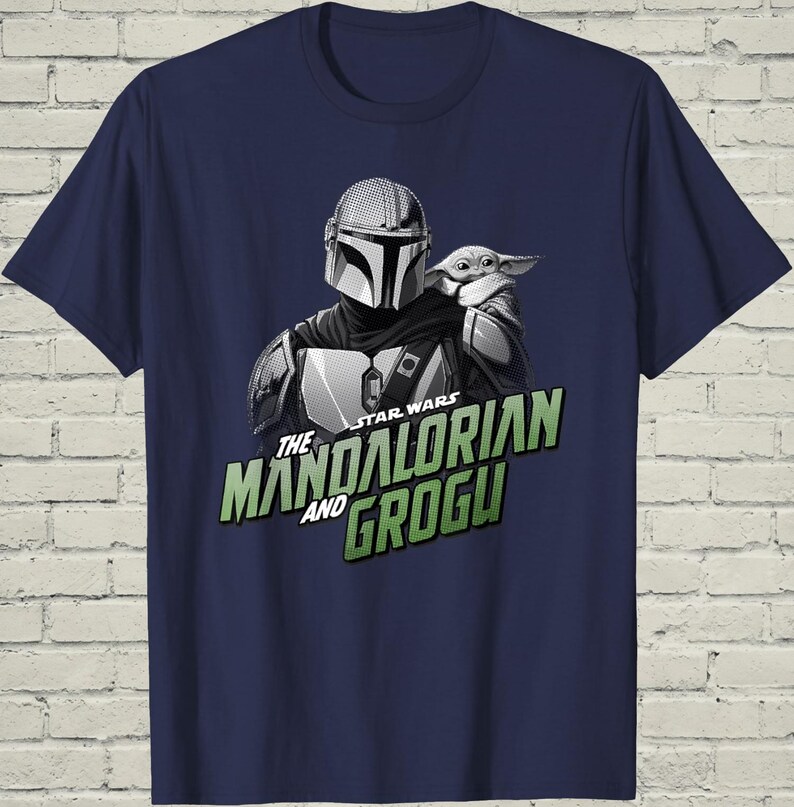Baby Yoda Shirt, Mandalorian Tee, Birthday Gift For Dad, Star Wars Grogu Top, Galaxy Vacation Wear, Sci Fi Nerd Apparel image 2