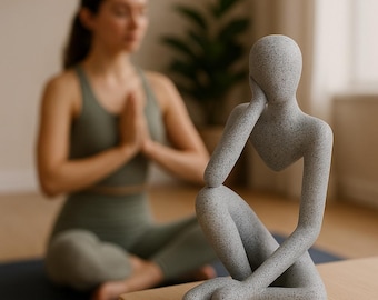 Statua di donna in yoga STL / Statuetta moderna per la meditazione / Stampa 3D decorativa