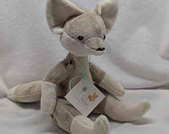 Peluche Fennec fatto a mano: animale di peluche realistico e coccoloso, 13 pollici