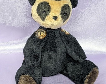 Oso de anteojos de peluche mini hecho a mano: peluche realista y adorable, 16,5 cm