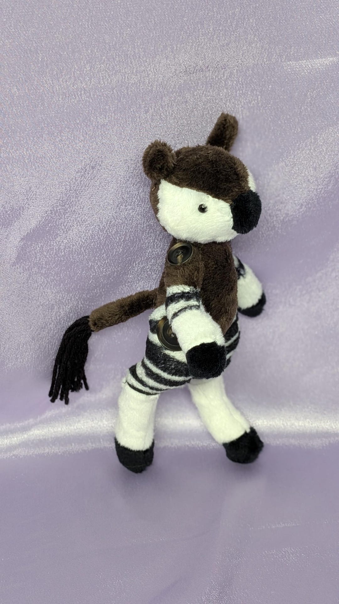 Okapi Plus Hi Handmade Mini Okapi Stuffed Animal: Realistic Plush Toy, 8.5