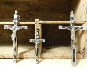 Vintage Ebony Wood Crucifix Crosses - Select an Option