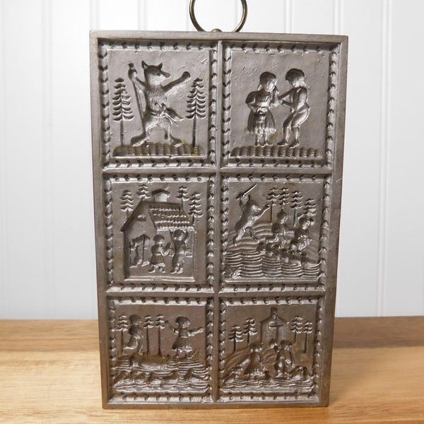 Vintage Springerle Cookie Mold Hansel and Gretel | Traditional German Baking Mold