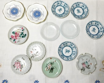 Vintage Butter Pats Multiple English Japanese Chinese Porcelain Glass