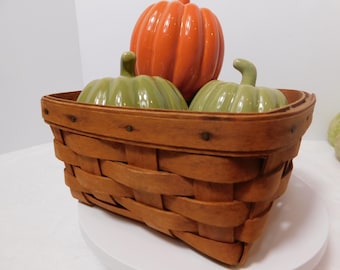 Vintage 1991 Small Longaberger Basket – Signed by Weaver