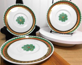 Versace Marco Polo Espresso Saucer | Rosenthal Peacock Porcelain