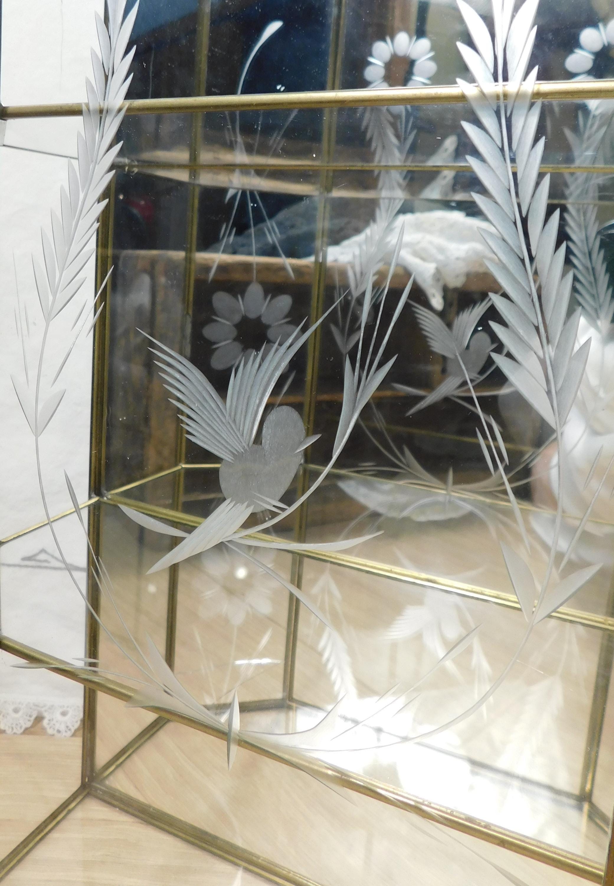 Etched Bird Mirror - Etsy