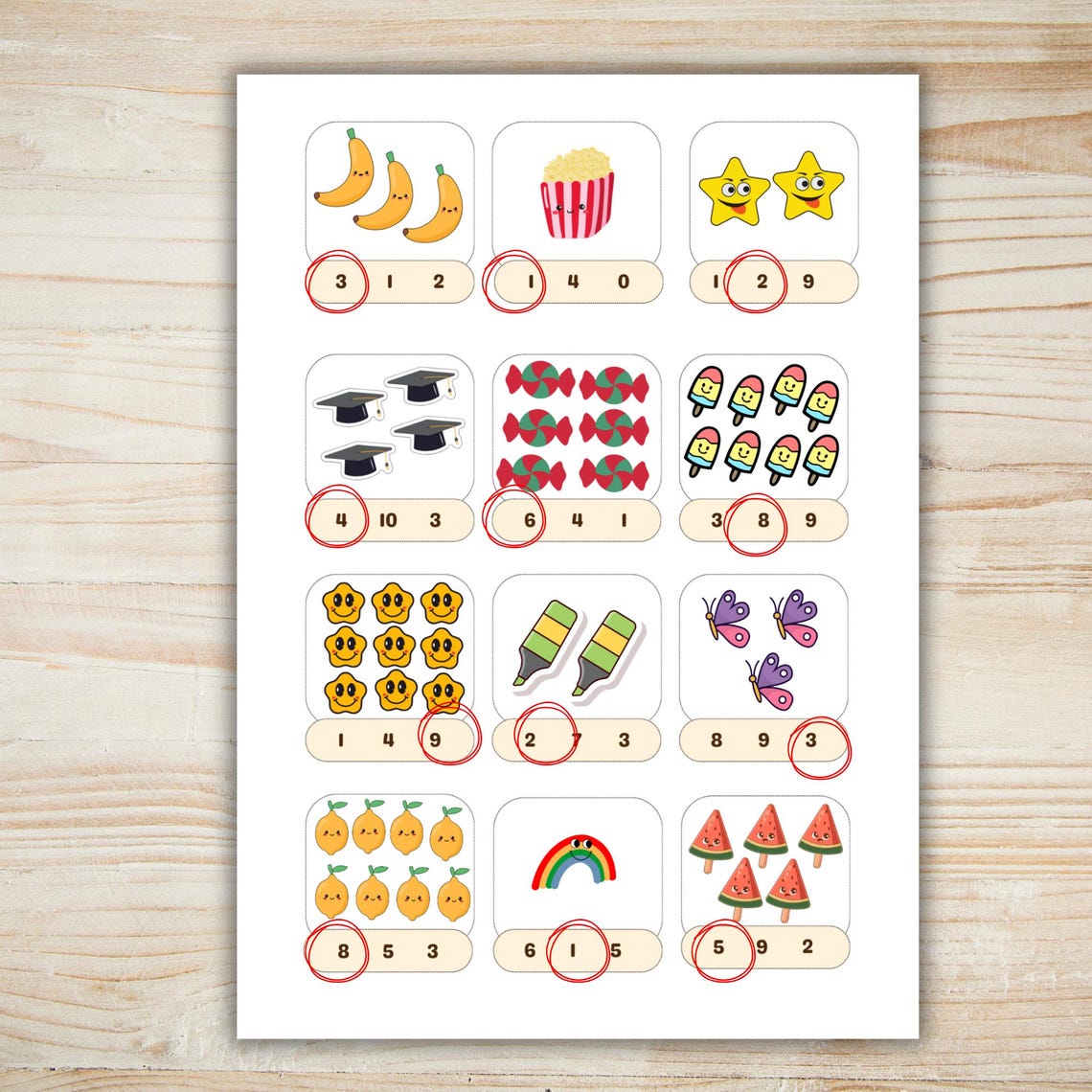 Counting Objects Worksheets | Numbers 1–10 Counting Activity ...