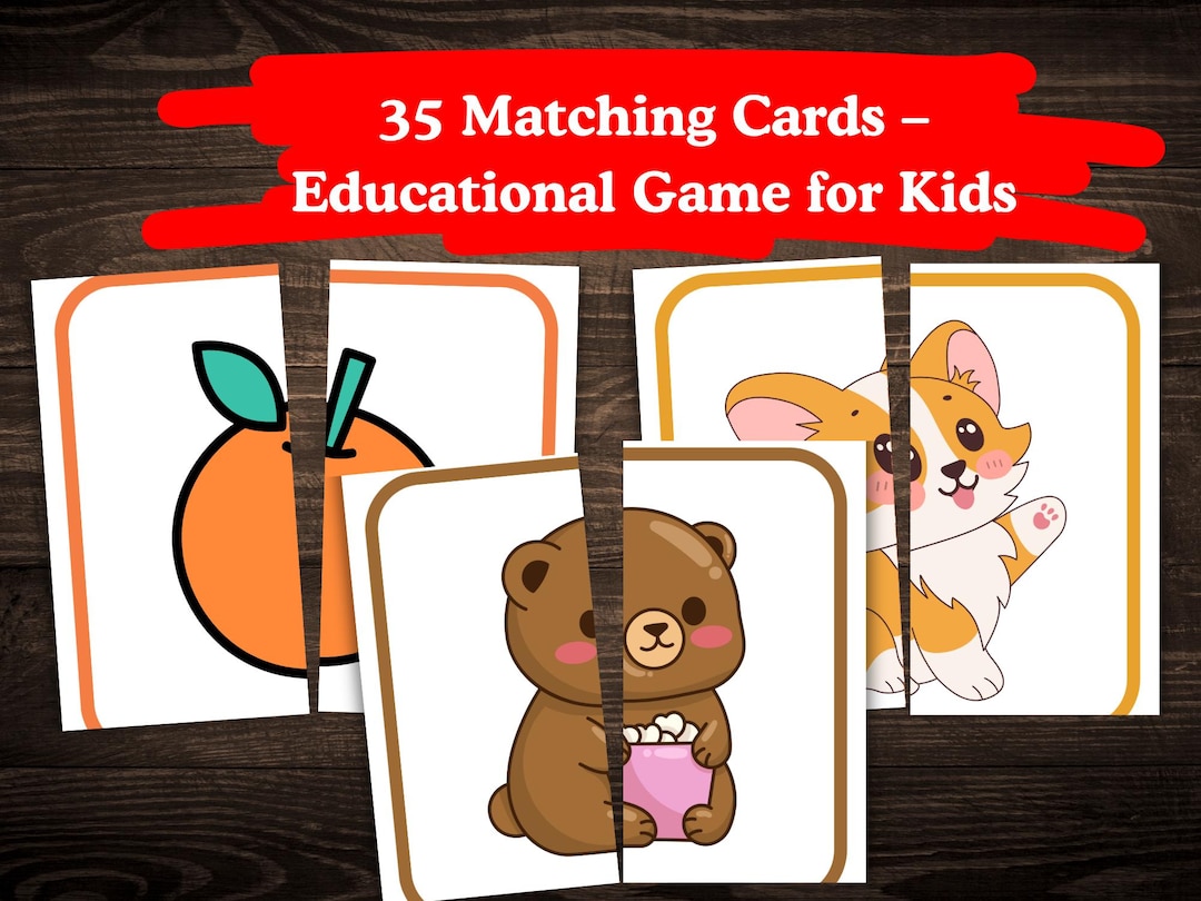 35 Matching Cards for Kids | Educational Memory Game | Printable ...