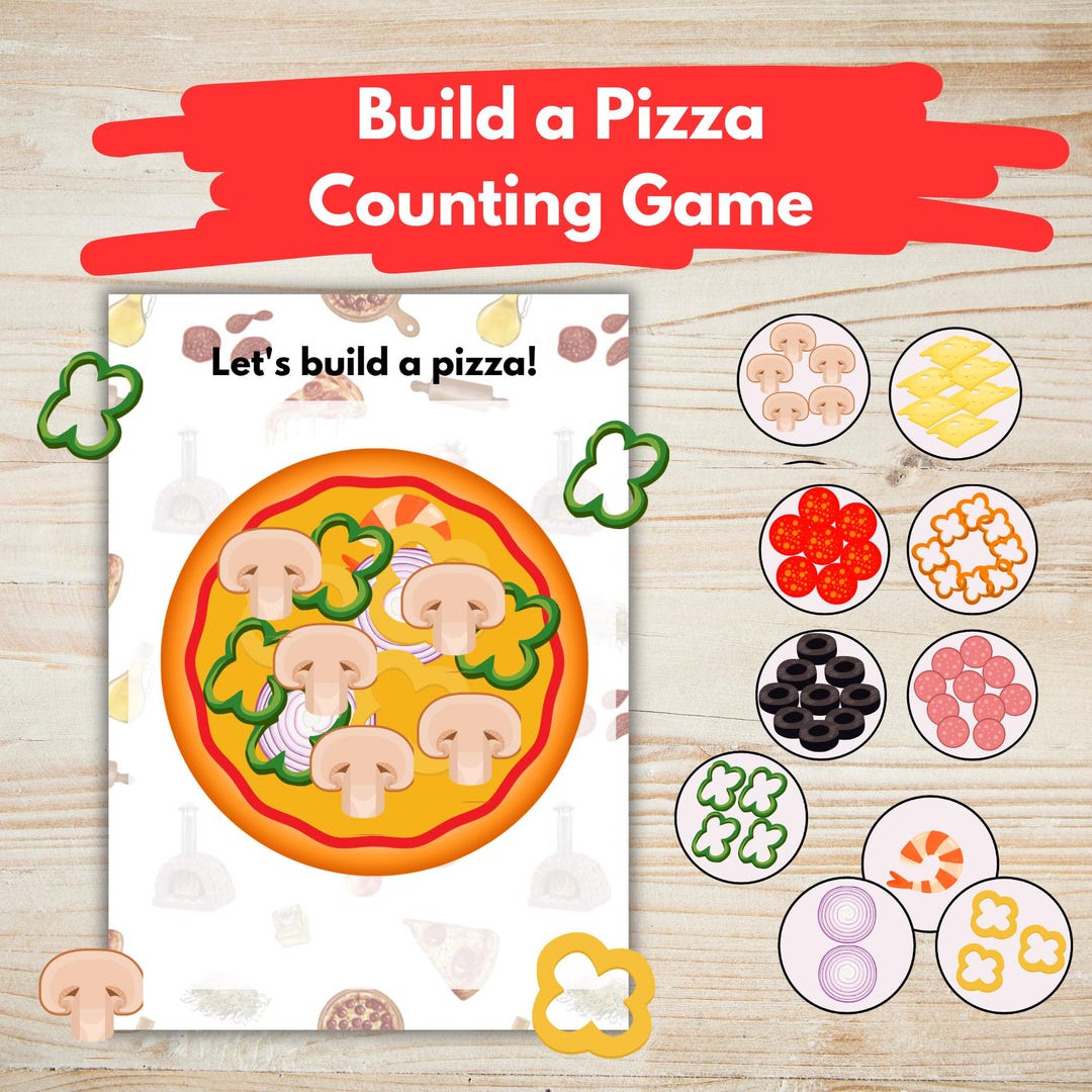 Learn Numbers for Kids | Build a Pizza Counting Game | Printable ...