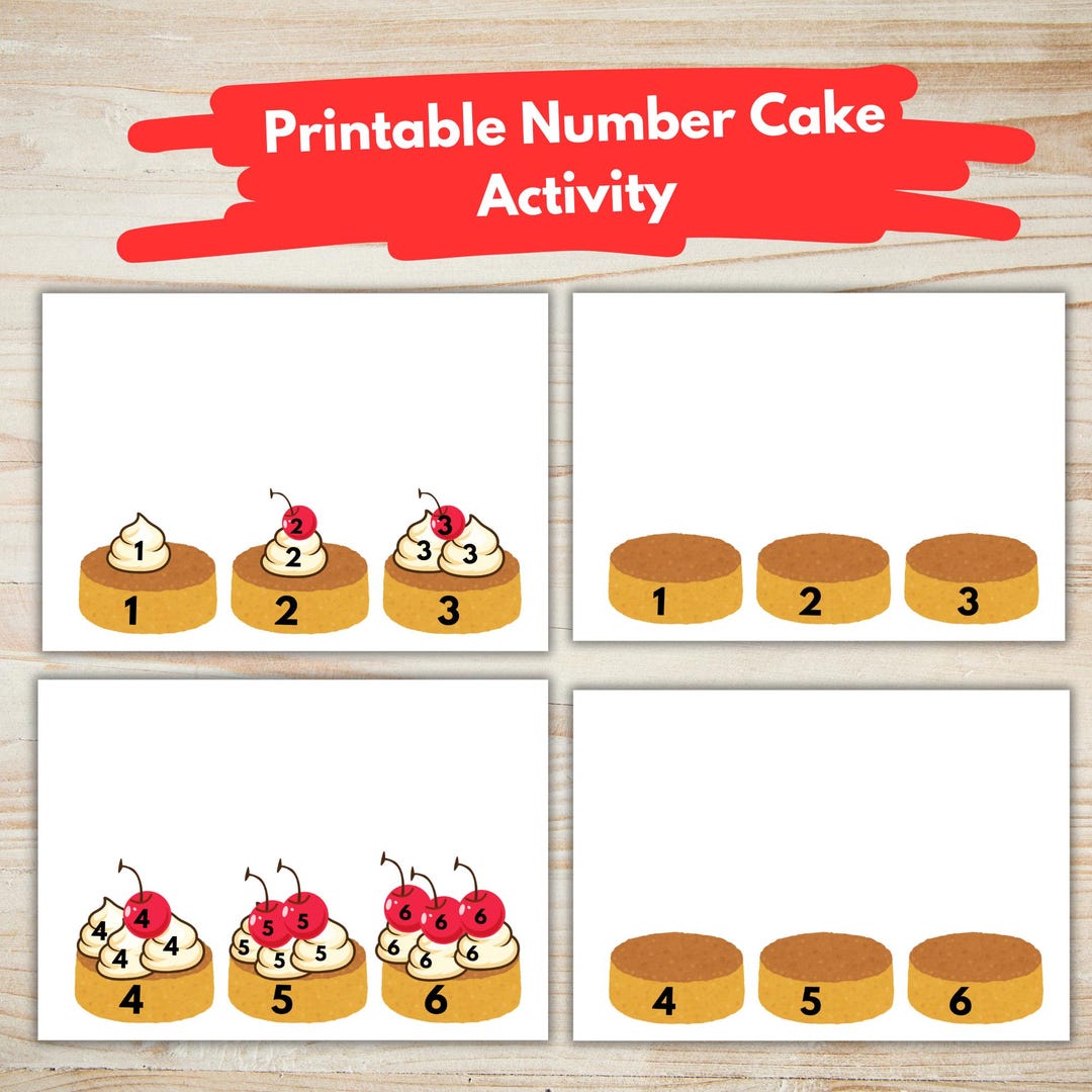 Printable Number Cake Activity – Learn Counting 1 to 10 With Fun ...