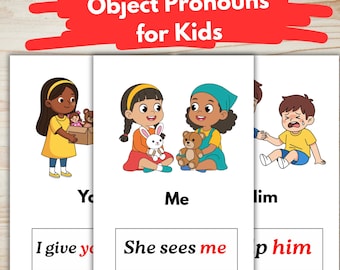 Object-voornaamwoorden voor kinderen: leer acties met Me, You, Him, Her, It, Us, Them
