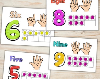Aantal speeldeegmatten 1–10 | Telactiviteit voor kinderen | Afdrukbare wiskunde voor kleuters