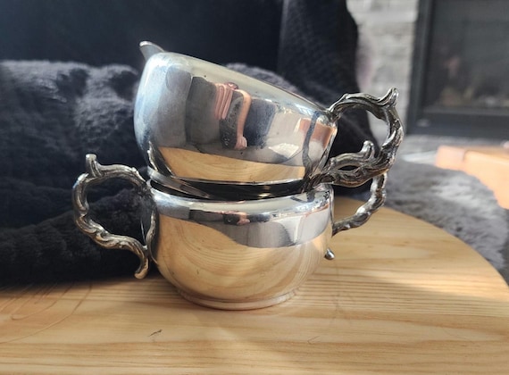 Vintage Viking Plate Silver Plated Cream and Sugar Set - Canadian Made