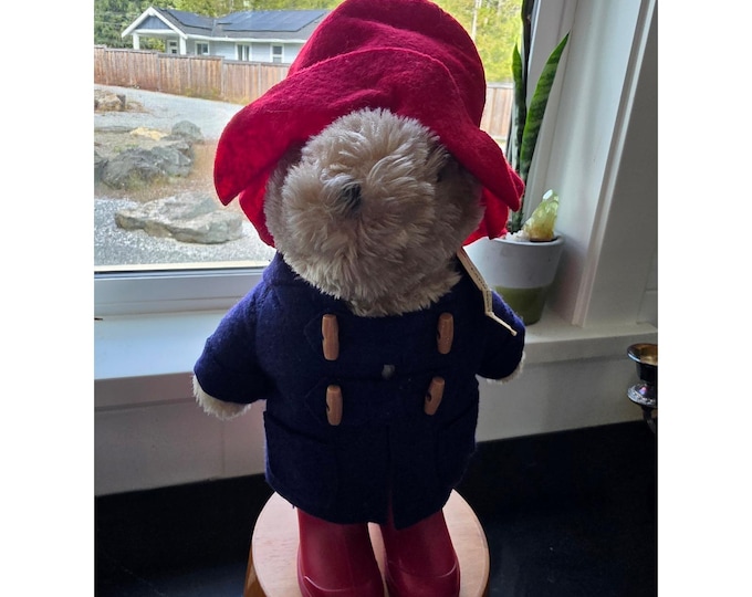 Featured listing image: Vintage 1981 Eden Toys Paddington Bear 14" Plush with Tag & Boots