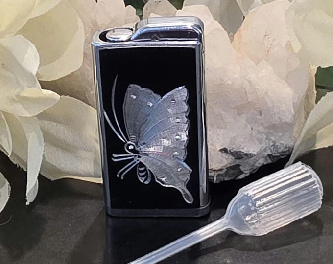 Featured listing image: Vintage Nacon Butterfly Purse Perfume Spray w/ Original Box – Mid Century Vanity Atomizer