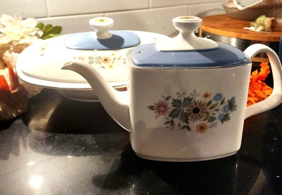 Royal Doulton Pastorale Teapot, Fine Bone China, Floral Design