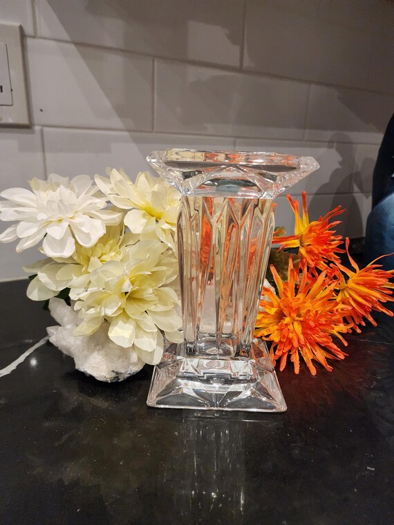 PartyLite Lead Crystal Pedestal Candle Holder | Elegant Home Decor (New in Box)