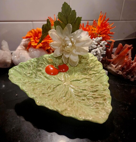 Vintage Carlton Ware Lettuce Dish • Mid-Century English Vegetable Serveware