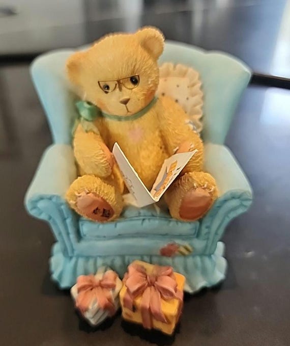 Cherished Teddies “Growing Better Each Year” Figurine | Enesco Collectible 1990s | Vintage Teddy Bear Gift
