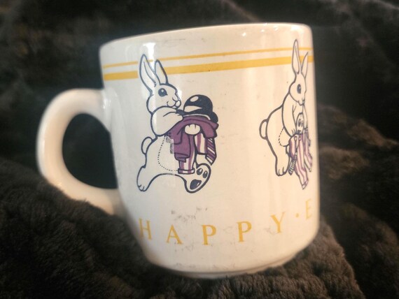 Vintage Purdy’s Chocolates Easter Mug 1988 – Ceramic Holiday Collectible with Bunny & Egg Basket