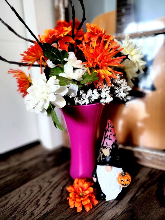 Vintage Hot Pink Trumpet Vase: Polish Frosted Glass, Mid-Century Decor