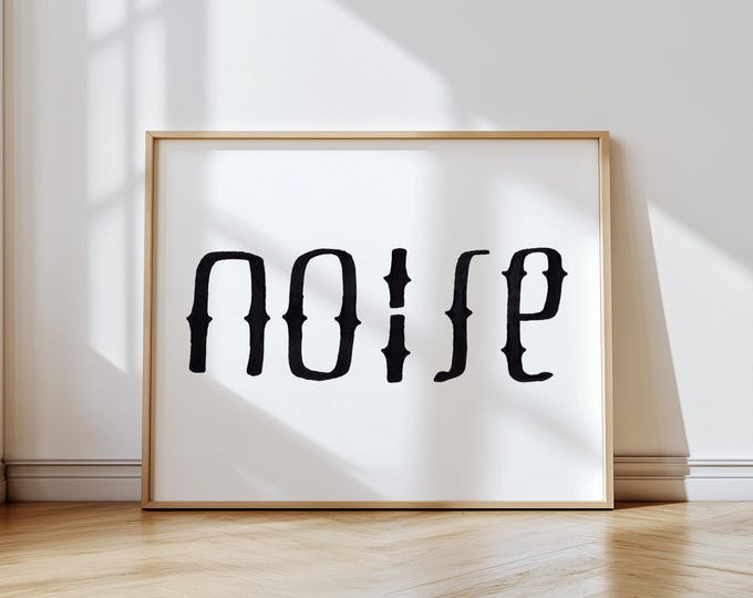 noise - minimal, hand-drawn, calligraphy