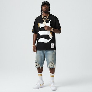 Schwarzes Oversize-Baumwoll-T-Shirt mit künstlerischem abstraktem Aufdruck | minimalistisches Unisex-Streetwear-Grafik-T-Shirt Graffiti